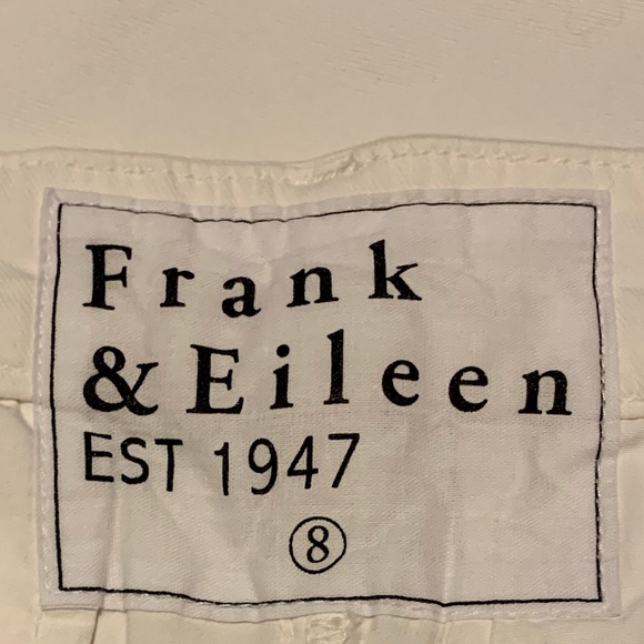 Frank & Eileen Wicklow The Italian Chino Performance Twill in White Pants Size 8 - Picture 7 of 15